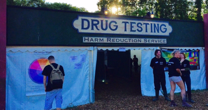 The Loop's drug testing tent at Boomtown festival